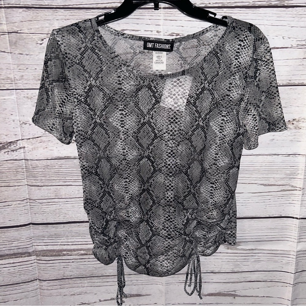 NWT Snakeskin Crop Top